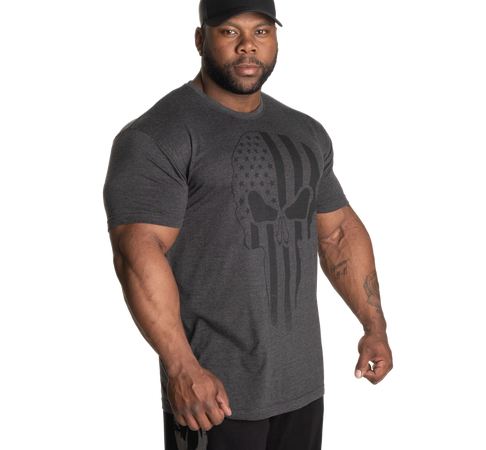 Gasp Skull Standard Tee, mørk grå t-skjorte