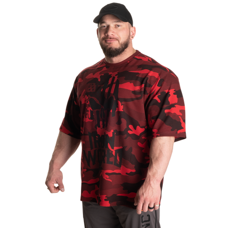 Gasp Thermal Skull Tee, rød camo t-skjorte